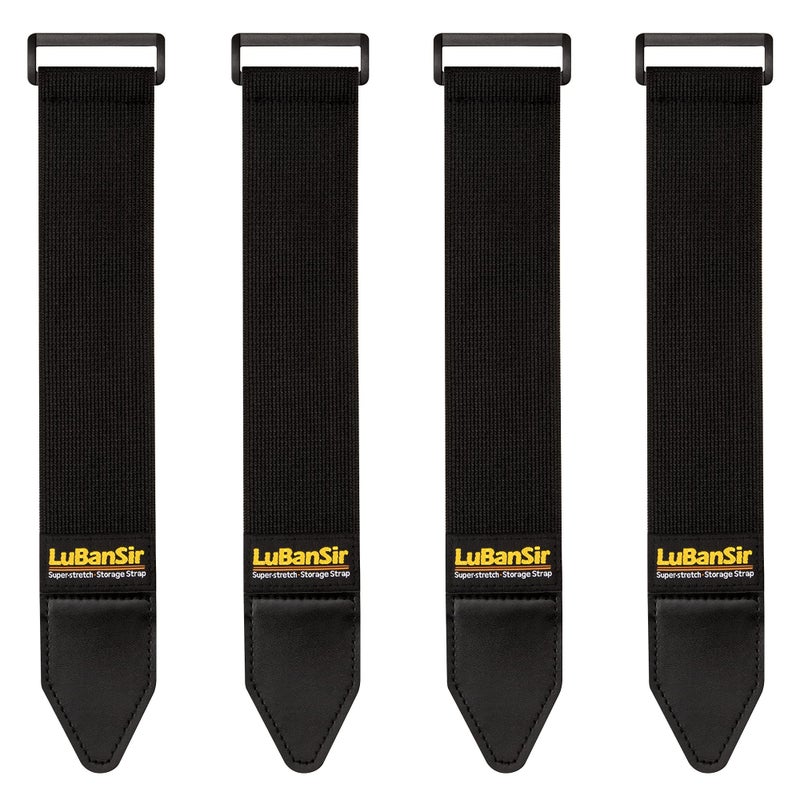 LuBanSir Cinch Straps, 2" x 24" (4 Pack) Elastic Hook and Loop Storage Strap for Extension Cord, Cable, Cord Wrap, Rope and Hose - Image 1